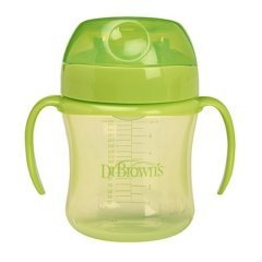 Dr. Brown's 61001 Yumuşak Uçlu Alıştırma Bardağı 6+ Ay 180 ml Yeşil