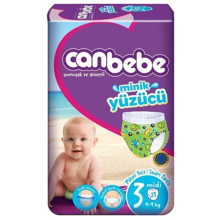 Canbebe Minik Yüzücü Mayo Bebek Bezi 3 Beden 13 Adet