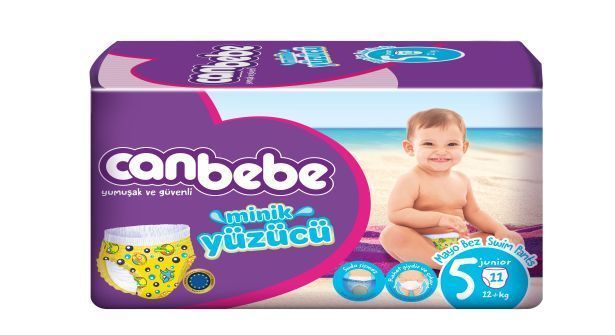 Canbebe Minik Yüzücü Mayo Bebek Bezi 5 Beden 11 Adet