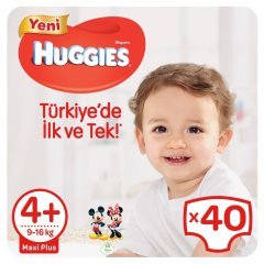 Huggies Bebek Bezi Jumbo Paket Maxi Plus 4+ Beden 40 Adet