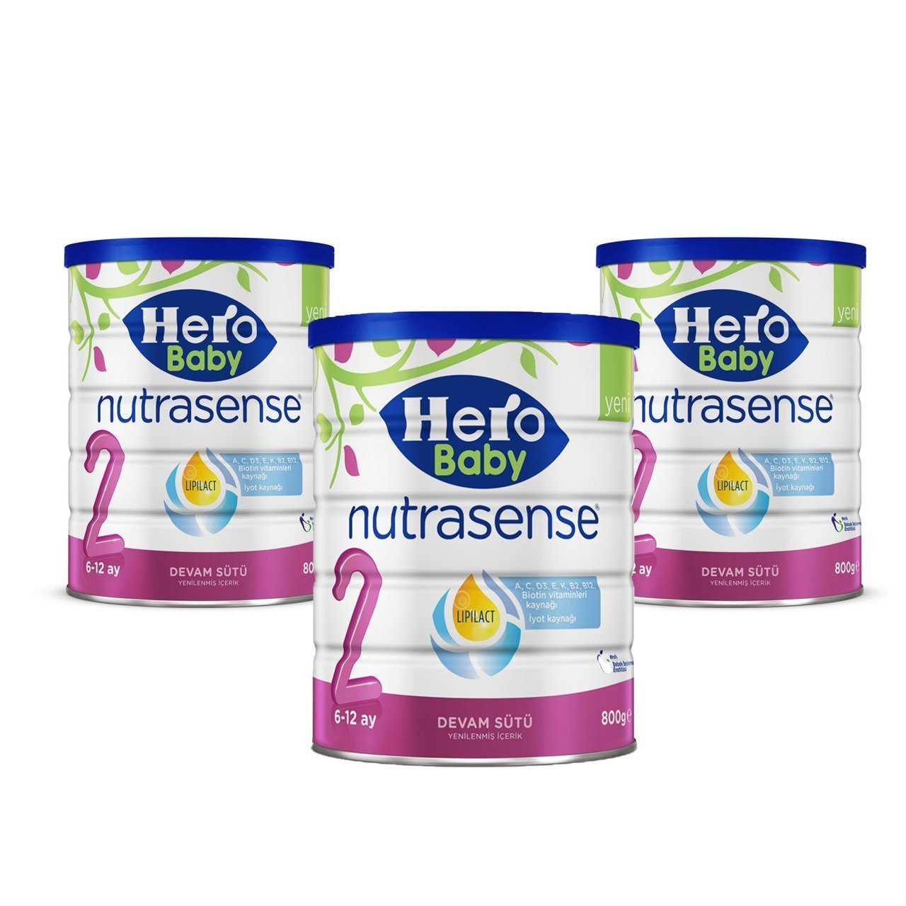 Hero Baby Nutrasense 2 Devam Sütü 800 gr x 3 Adet