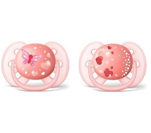 Philips Avent SCF223/22 Ultra Soft Desenli Emzik 6-18 Ay Pembe