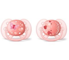 Philips Avent SCF223/22 Ultra Soft Desenli Emzik 6-18 Ay Pembe