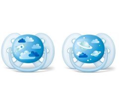 Philips Avent SCF222/22 Ultra Soft Desenli Emzik 6-18 Ay Mavi