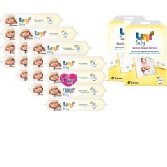 Uni Baby Sensitive Islak Bebek Havlusu 16 Adet + Bakım Örtüsü 20 Adet