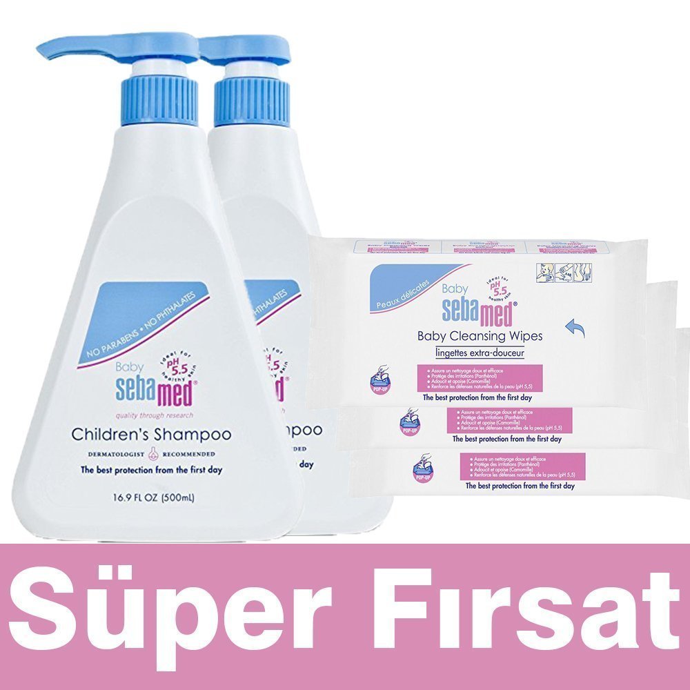 Sebamed Bebe Şampuanı 1000 ml + Sebamed Islak Mendil 162 Adet