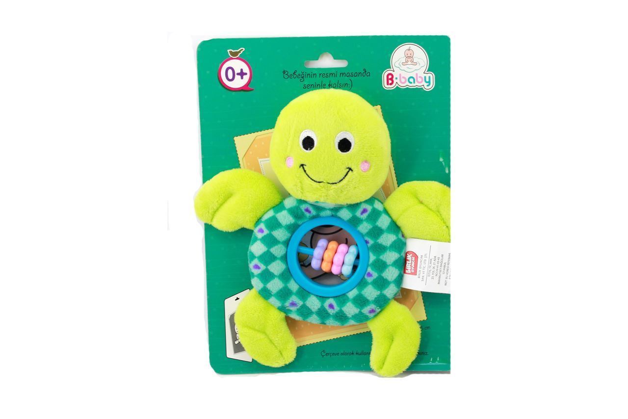 B-Baby Pelüş Çıngırak Kaplunbağa Figürü