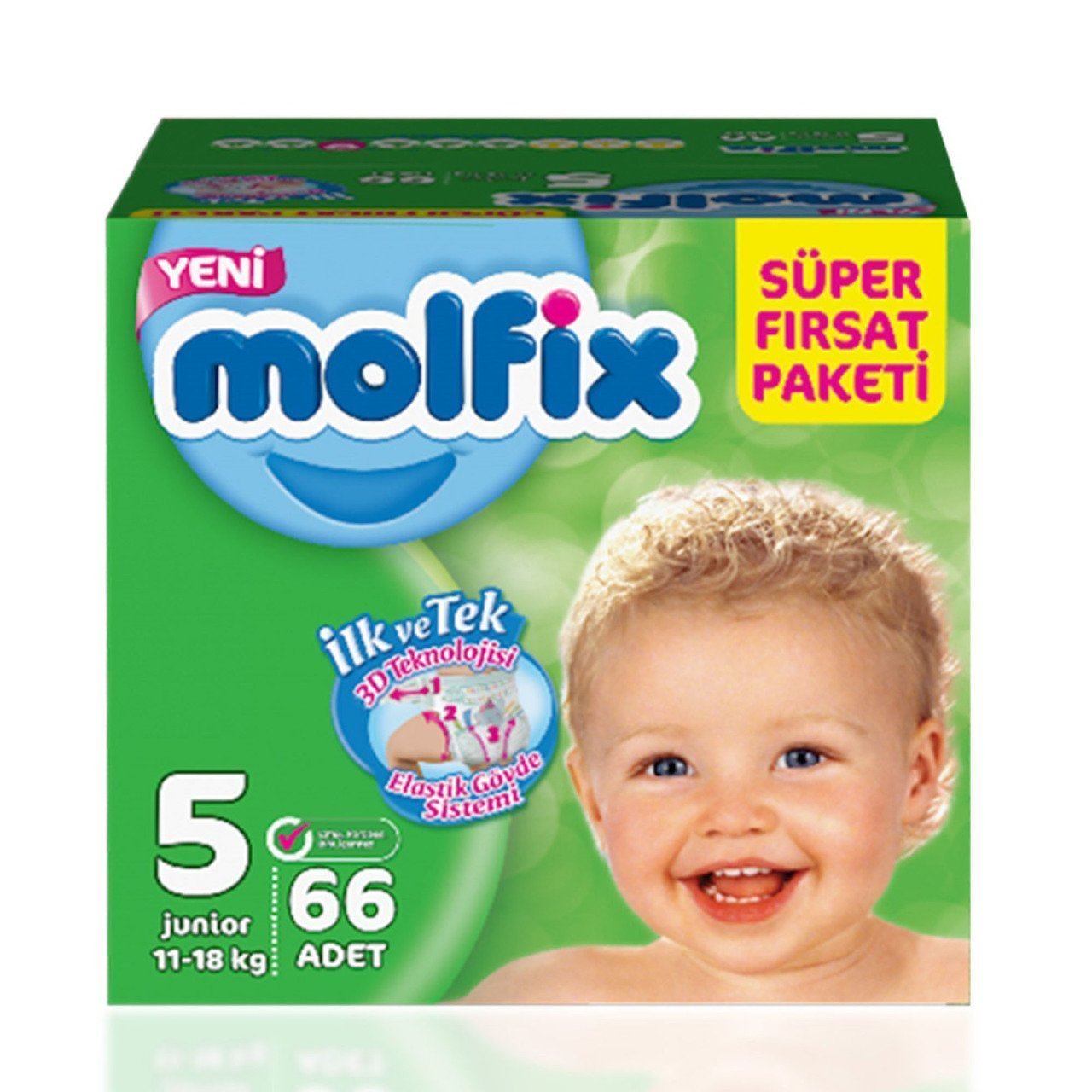 Molfix Süper Fırsat Paketi 5 Beden Junior 66 Adet