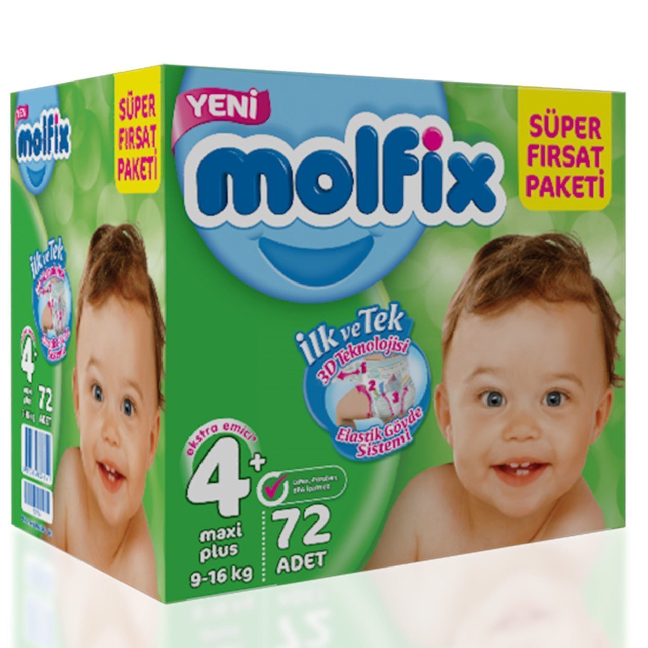 Molfix Süper Fırsat Paketi 4+ Beden Maxi Plus 72 Adet