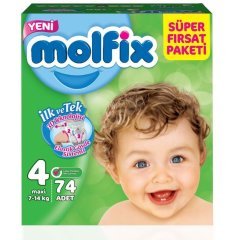 Molfix Süper Fırsat Paketi 4 Beden Maxi 74 Adet