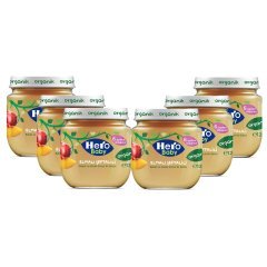 Hero Baby Organik Elma Şeftali Kavanoz Maması 120 gr x 6 Adet