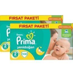 Prima Bebek Bezi  Yenidoğan Aktif Bebek Fırsat Paketi 2 Beden 216 Adet
