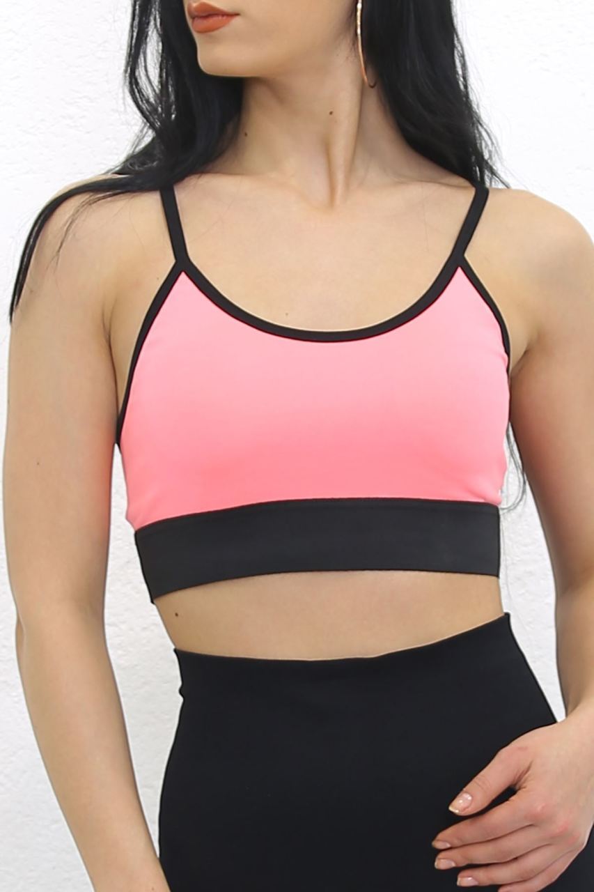 İp Askılı Sporcu Büstiyer Pembe - 9021.125.