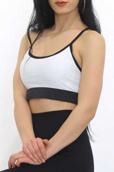 İp Askılı Sporcu Büstiyer Beyazçizgili - 9021.125.