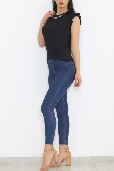 Zincir Detaylı Body Siyah - 8819.1187.