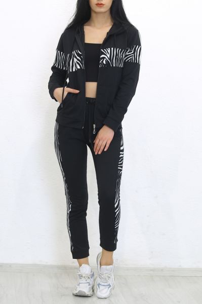 Garnili Eşofman Takımı Siyahzebra - 8396.1348.