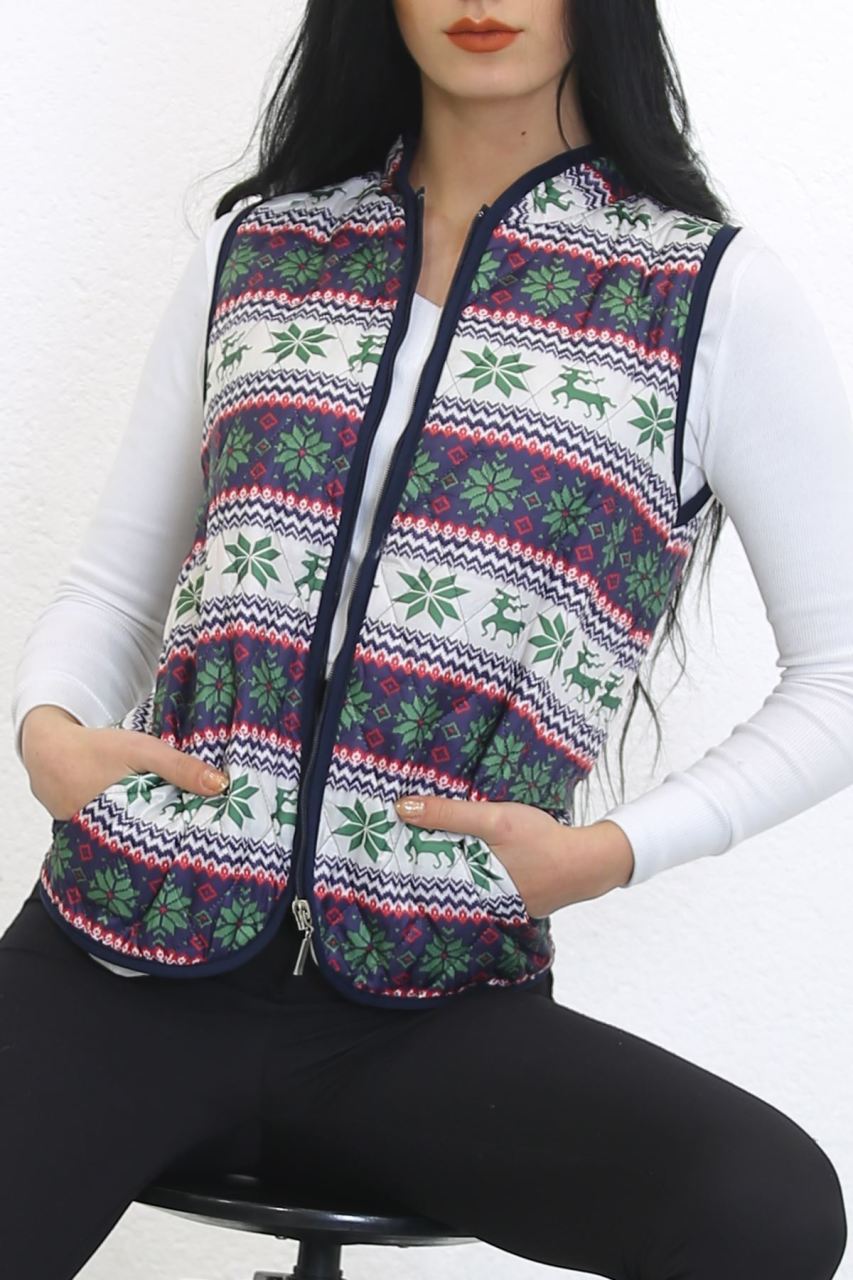 Desenli Yelek Lacibeyaz - 8412.107.