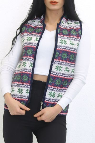 Desenli Yelek Lacibeyaz - 8412.107.