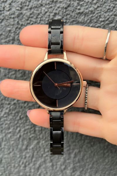 Hasır Kordon Saat Siyahbronz - 7785.841.