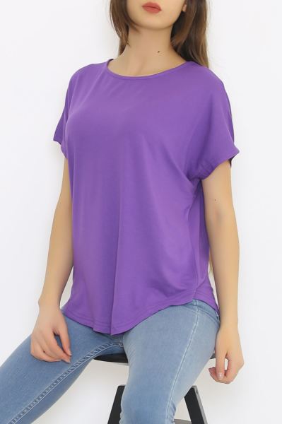 Viskon Yarasa Bluz Mor - 1631.1095.