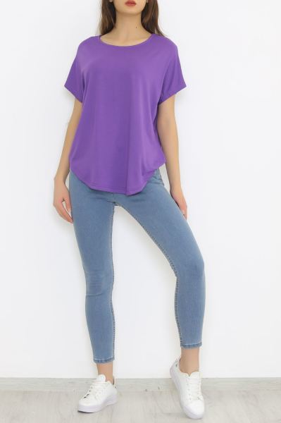 Viskon Yarasa Bluz Mor - 1631.1095.