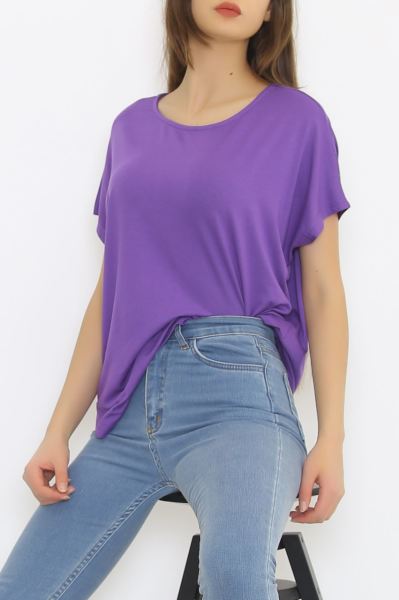 Viskon Yarasa Bluz Mor - 1631.1095.