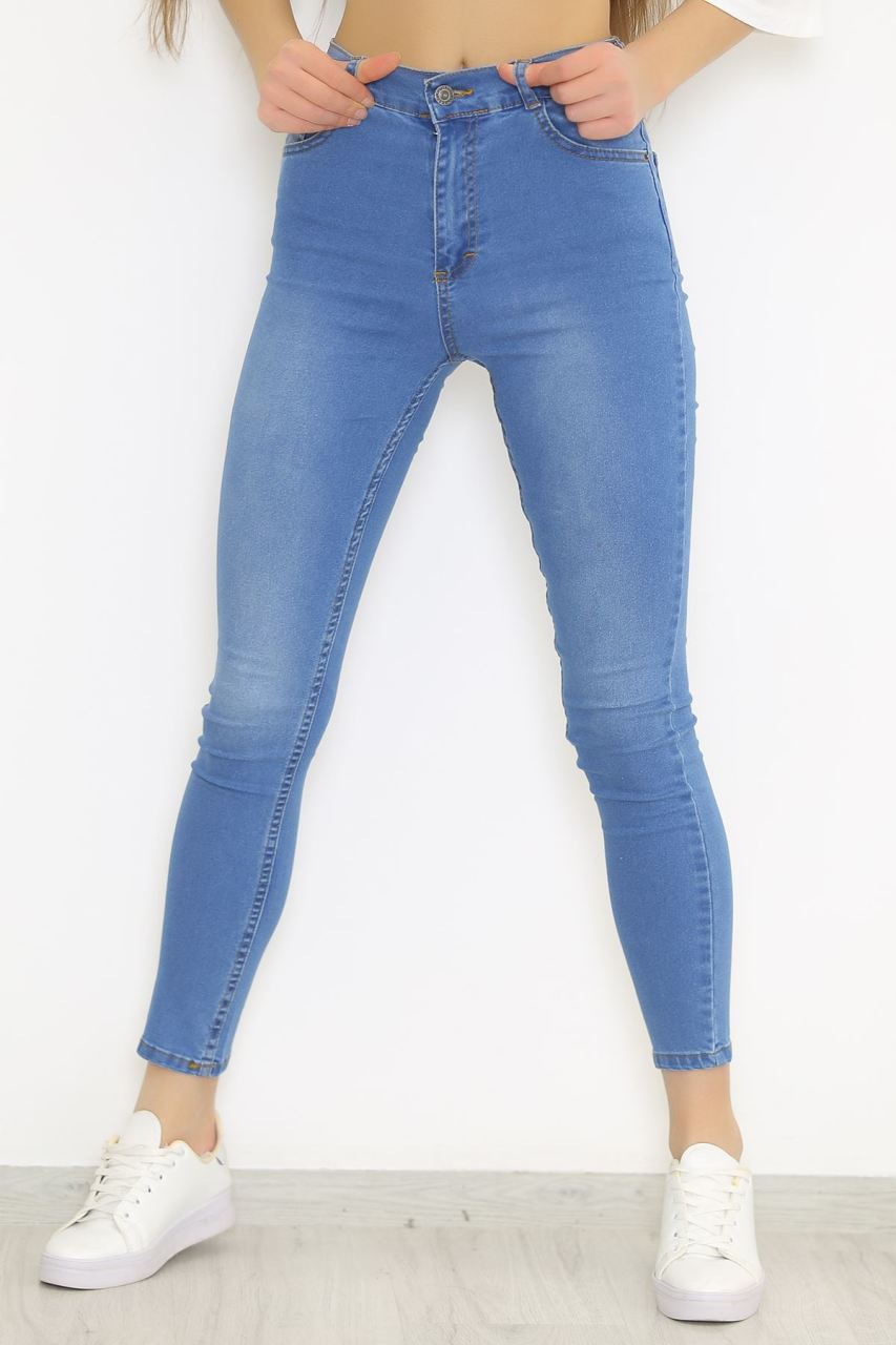 Dar Paça Kot Pantolon Açıkmavi1 - 8758.1361.