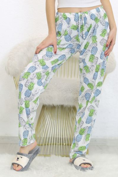 Desenli Pijama Altı Desenlibeyaz - 8540.1567.