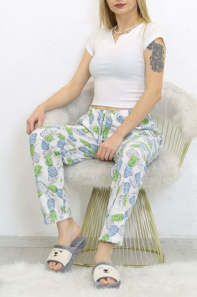Desenli Pijama Altı Desenlibeyaz - 8540.1567.