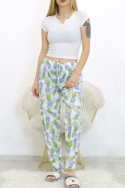 Desenli Pijama Altı Desenlibeyaz - 8540.1567.