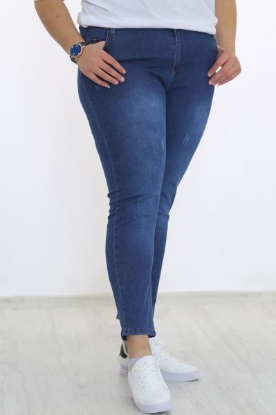 Büyük Beden Yüksekbel Kot Pnt Mavi2 - 0814.925.