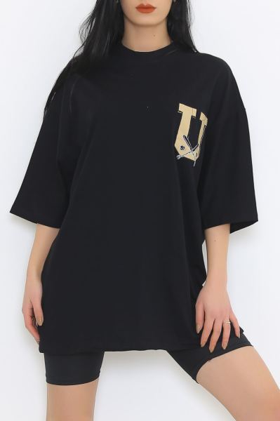 Unisex Usa Tişört Siyah - 8801.1377.