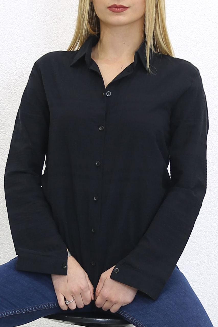 Manşetli Gömlek Siyah - 8578.128.