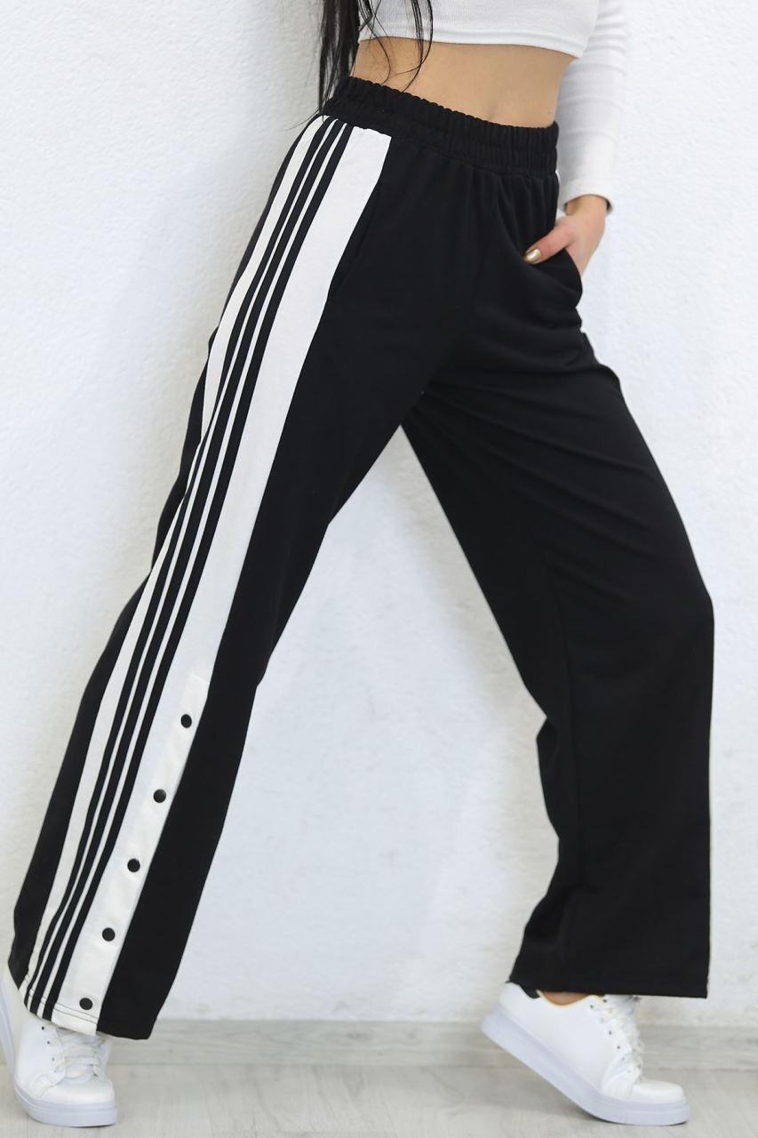 Paça Çıtçıtlı Eşofman Altı Siyah - 7152.1254.