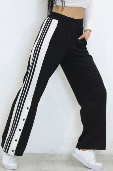 Paça Çıtçıtlı Eşofman Altı Siyah - 7152.1254.