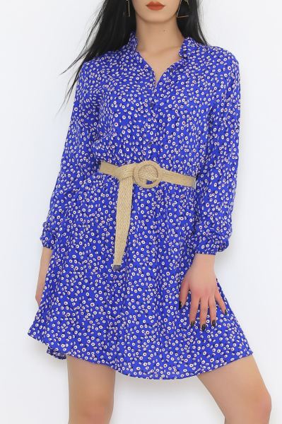 Kolu Lastikli Elbise Saksçiçekli - 8599.701.