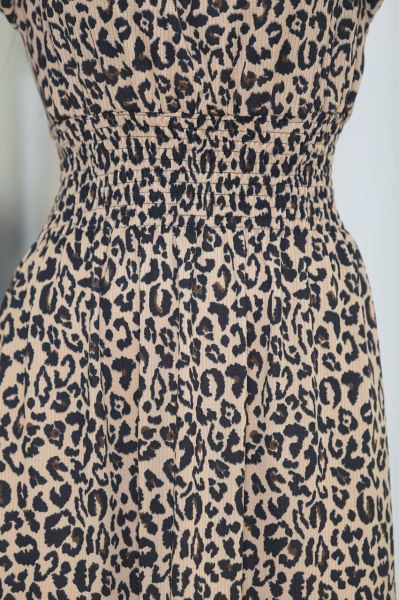 Kayık Yaka Elbise Leopar - 8769.1240.