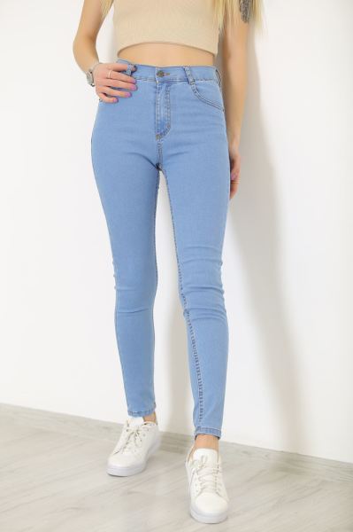 Dar Paça Kot Pantolon Açıkmavi - 8758.1361.