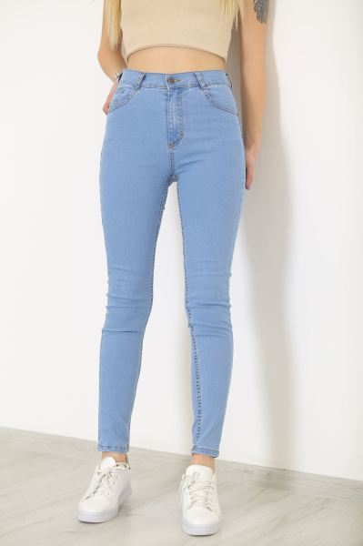 Dar Paça Kot Pantolon Açıkmavi - 8758.1361.