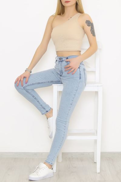 Dar Paça Kot Pantolon Buzmavi - 8758.1361.