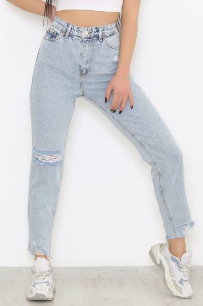 Tek Diz Lazer Mom Pantolon Karyıkama - 8746.392.