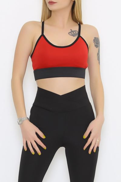 İp Askılı Sporcu Büstiyer Koyukırmızı - 9021.125.