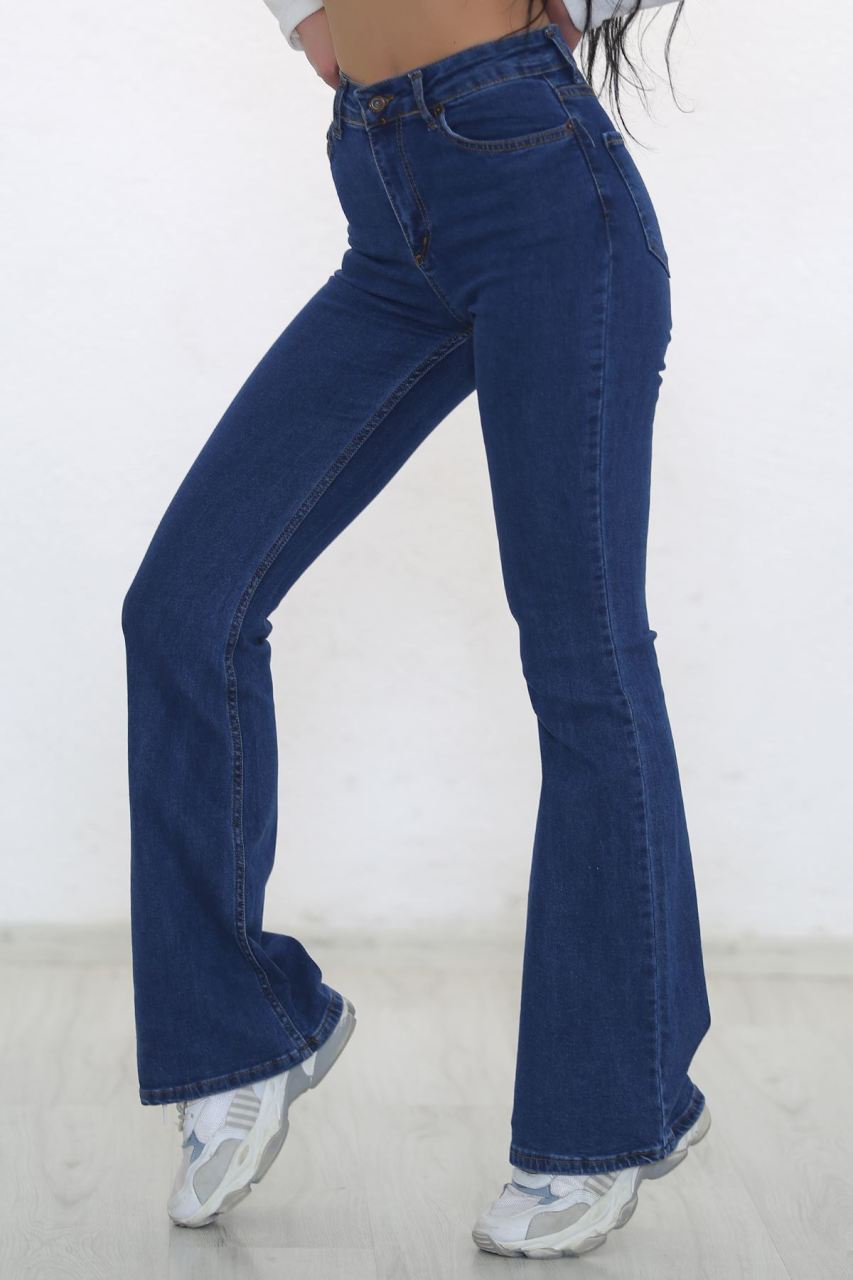 İspanyol Paça Kot Pantolon Mavi - 8625.1184.