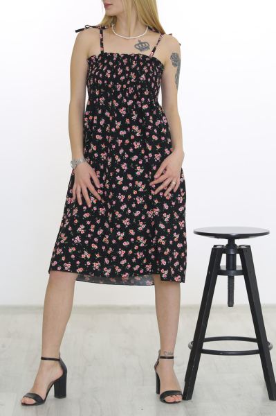 Hem Etek Hem Elbise Çiçeklisiyah - 8627.1350.
