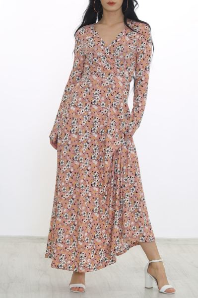 Çiçekli Elbise Pembebeyaz - 4987.716.