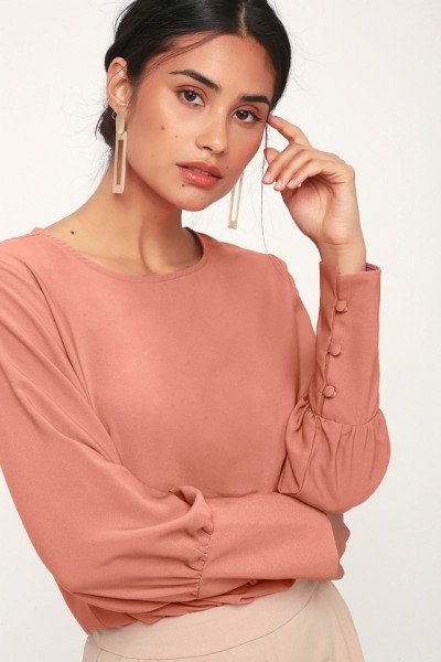Winchester Dusty Mauve Marled Cardigan Sweater