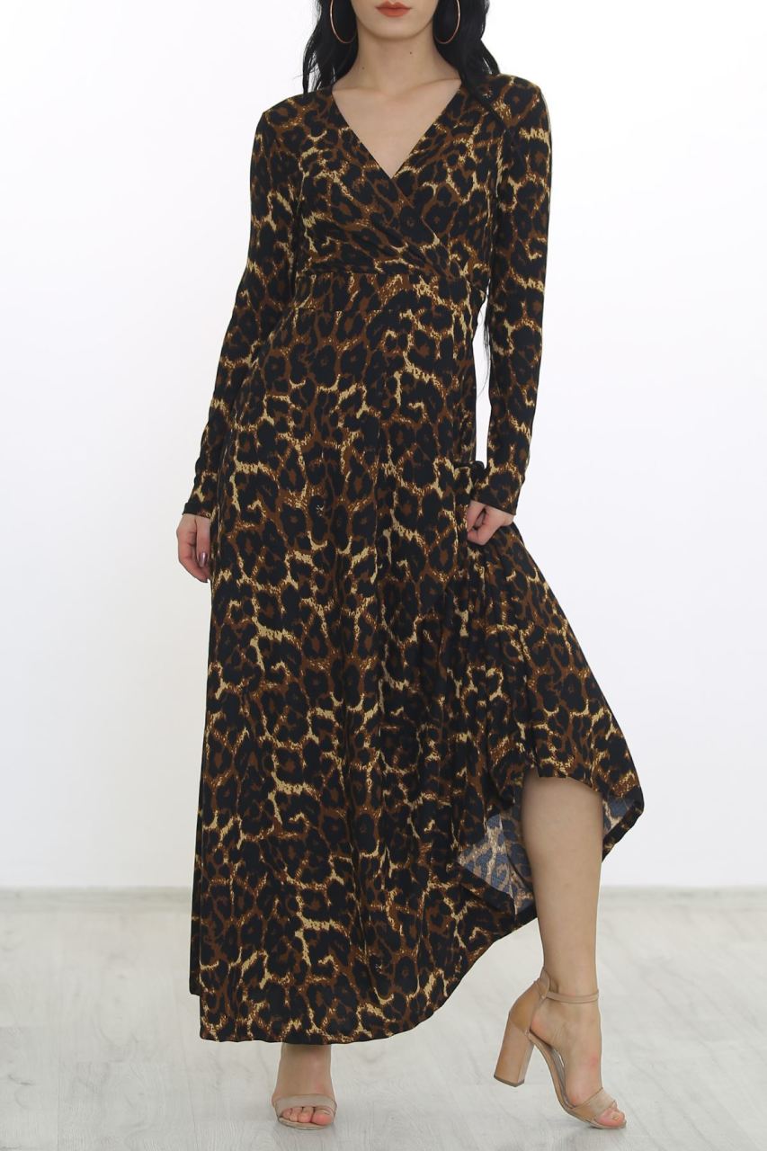Çiçekli Elbise Leopar2 - 4987.716.