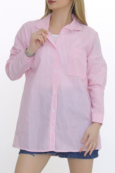 Çizgili Gömlek Beyazpembe - 8639.1376.