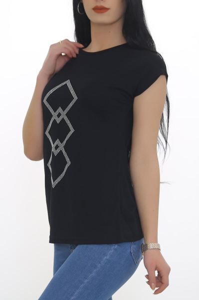 Taşlı Bluz Siyah - 8670.599.