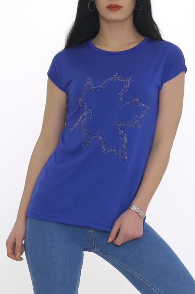 Taşlı Bluz Mavi - 7515.599.